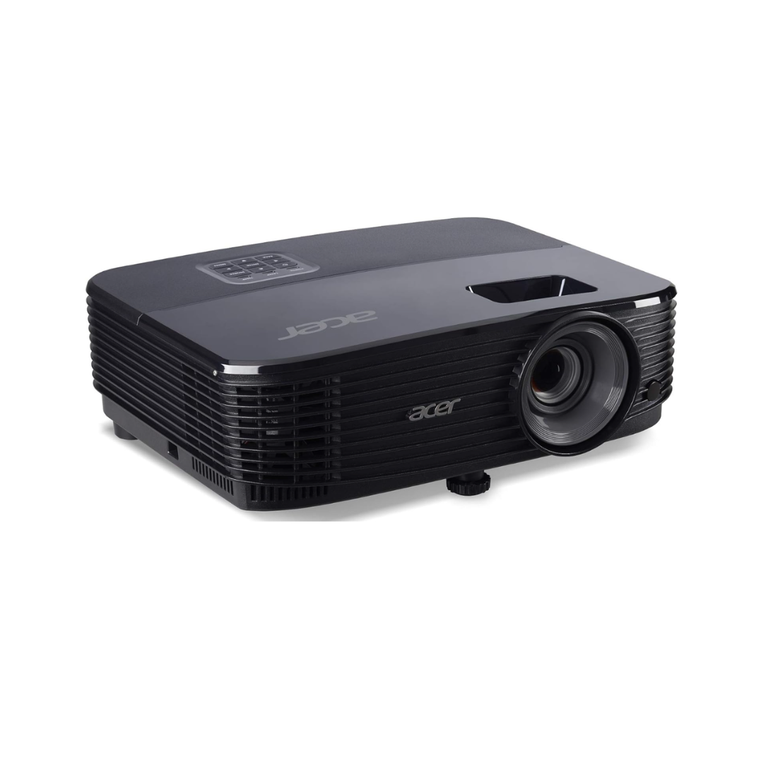 Black Acer projector on a white background